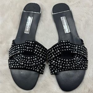 Black Studded sandals (new)